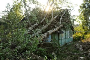 Пострадавшие из-за урагана жилые дома начали ремонтировать