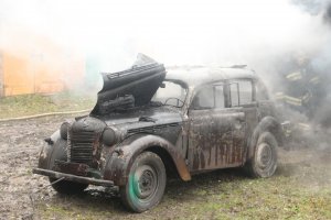 В Балашове сгорел раритетный «Москвич»
