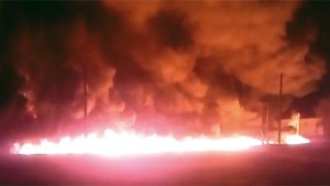 Пожар на месте прорыва нефтепровода под Саратовом ликвидирован