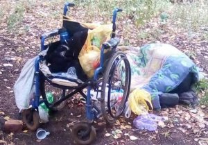 В Ленинском районе остался на улице инвалид без ног