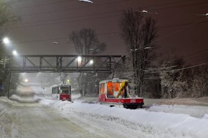 Из снежного плена освобождены два трамвайных маршрута в Заводском районе