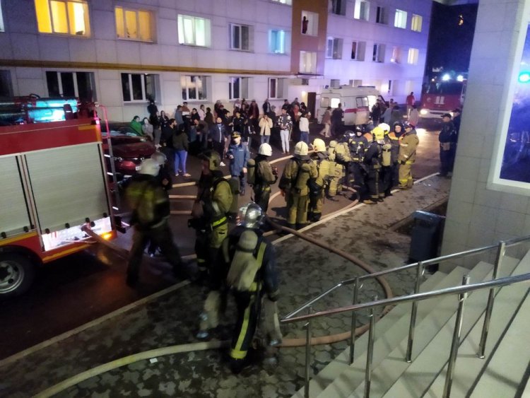 Во время пожара в общежитии СГМУ пострадали четыре человека