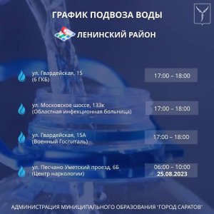 Названы адреса подвоза воды в Ленинском районе