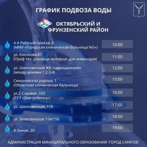 Отключение воды в Саратове. Названы адреса подвоза