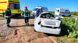 Daewoo съехала в кювет и опрокинулась. Погиб ребенок