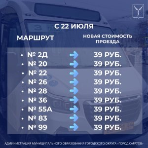 Стоимость проезда на некоторых маршрутах Саратова планируют повысить до 49 и 60 рублей